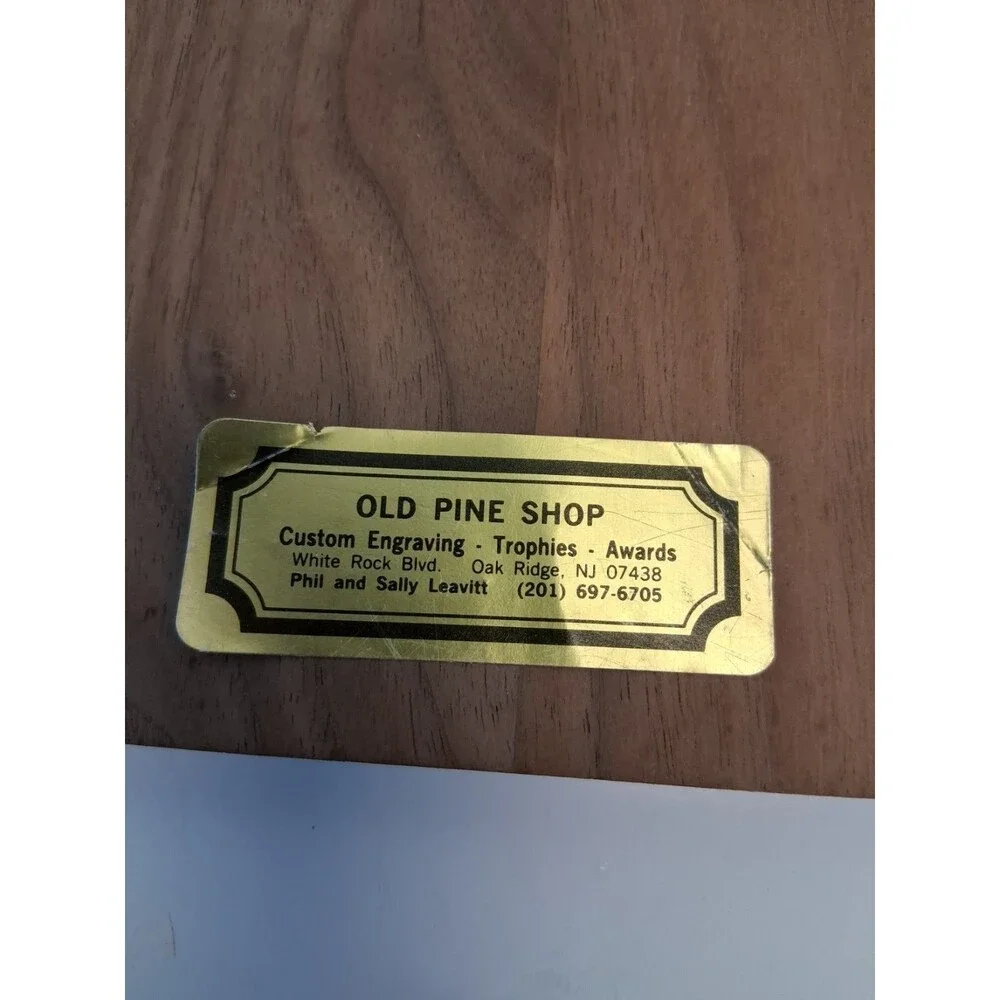 1989 Austin-Healey Emblem Best of Britain 1st Place Auto Club Plaque Walnut VTG